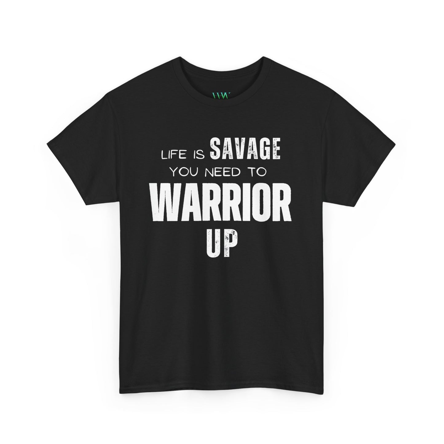 Savage Warrior Unisex Heavy Cotton Tee - Motivational Graphic Shirt