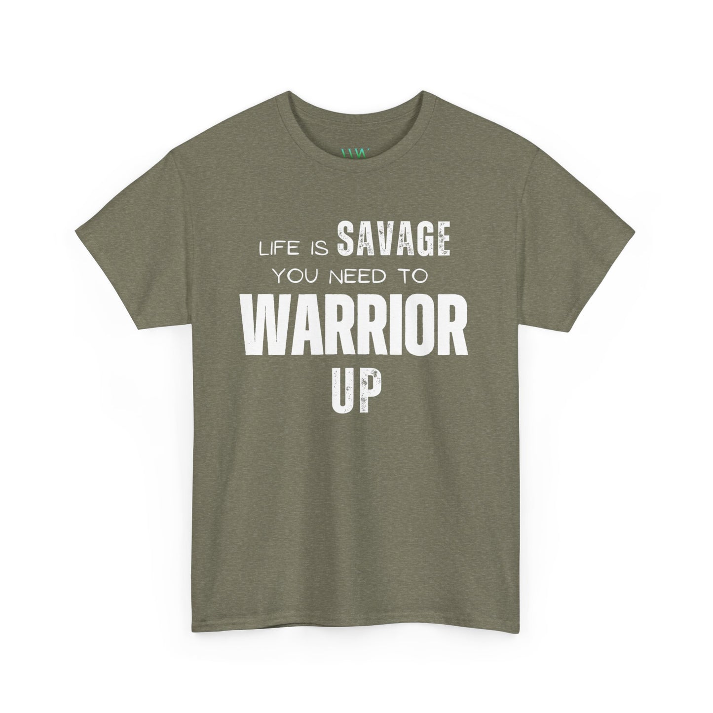 Savage Warrior Unisex Heavy Cotton Tee - Motivational Graphic Shirt
