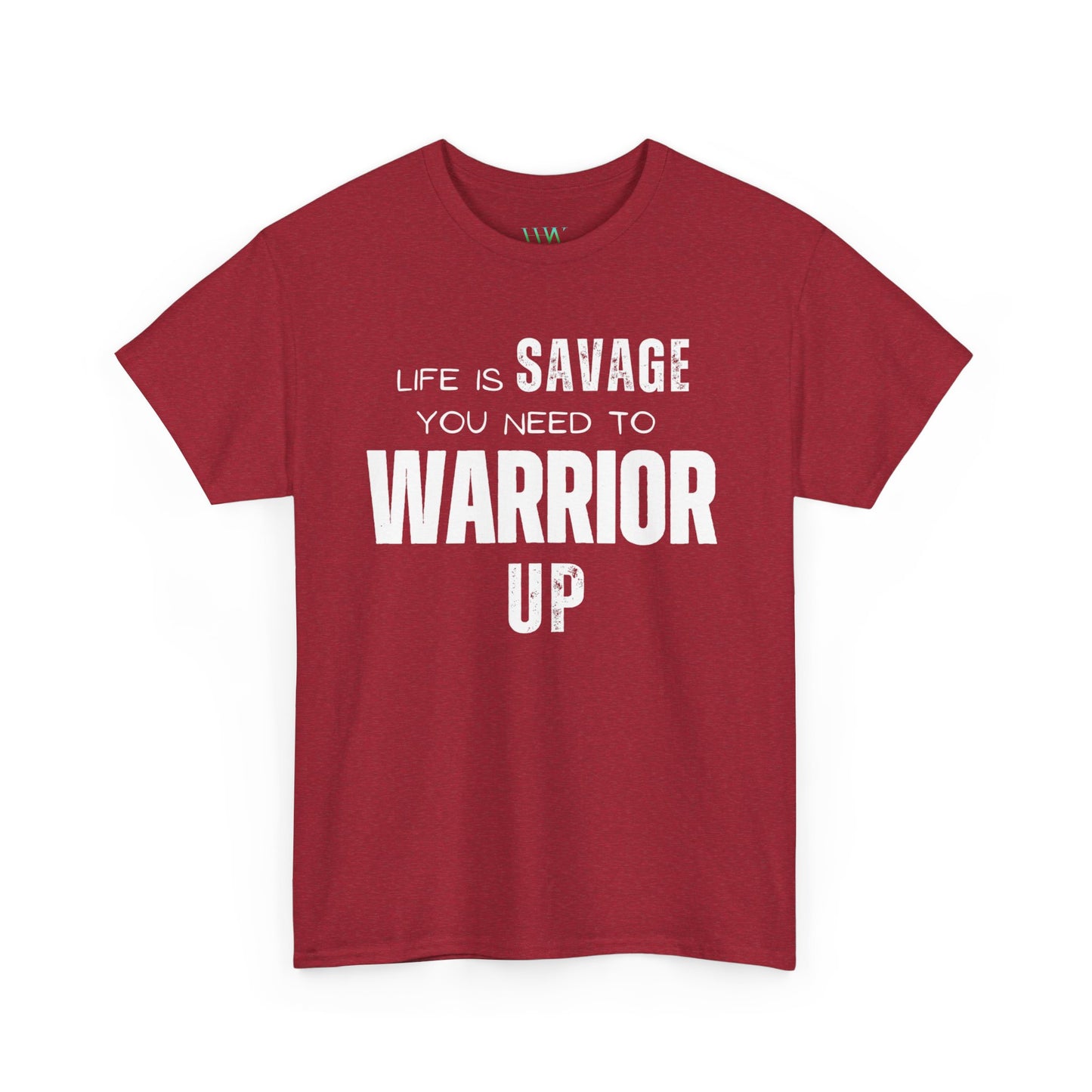 Savage Warrior Unisex Heavy Cotton Tee - Motivational Graphic Shirt