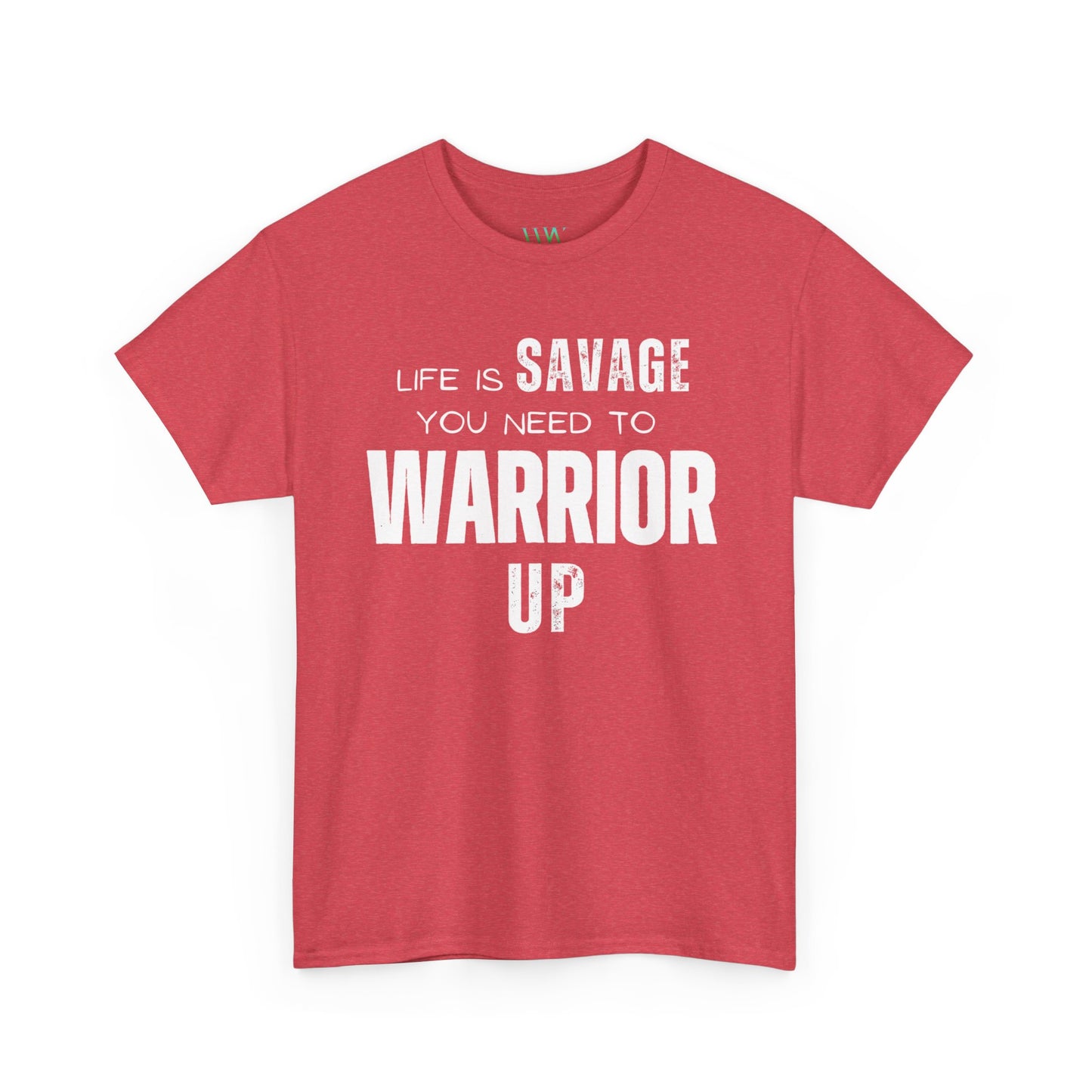 Savage Warrior Unisex Heavy Cotton Tee - Motivational Graphic Shirt