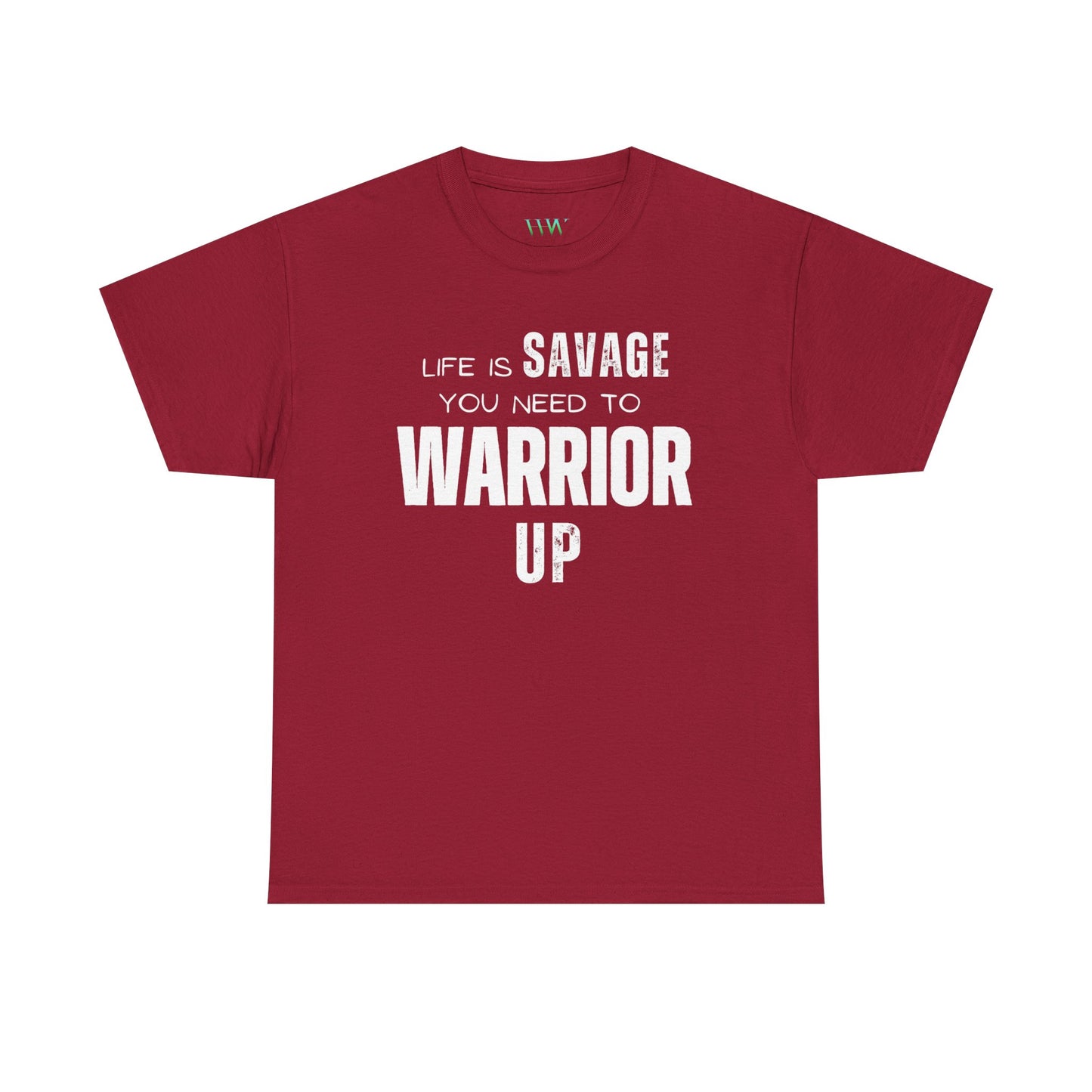 Savage Warrior Unisex Heavy Cotton Tee - Motivational Graphic Shirt