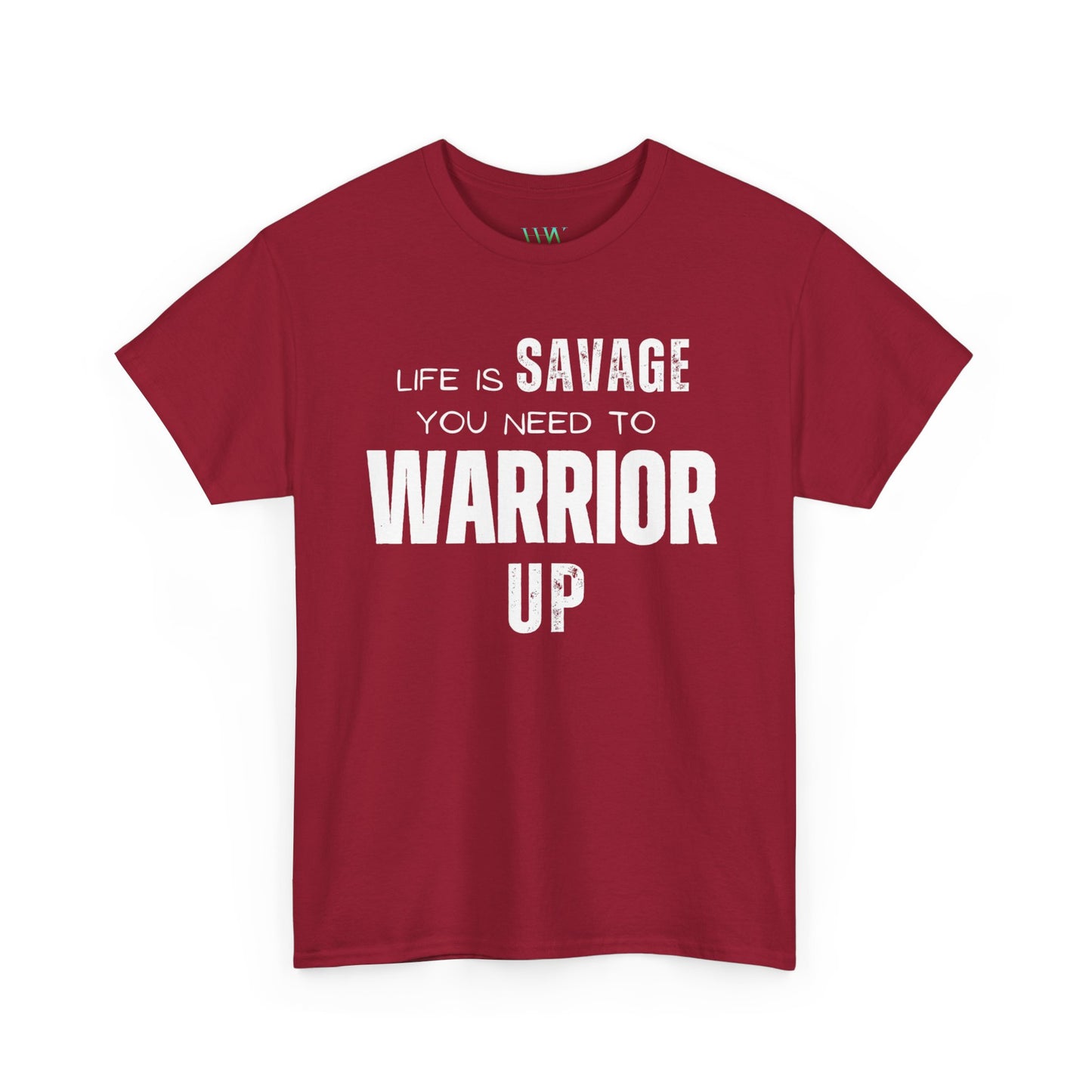 Savage Warrior Unisex Heavy Cotton Tee - Motivational Graphic Shirt
